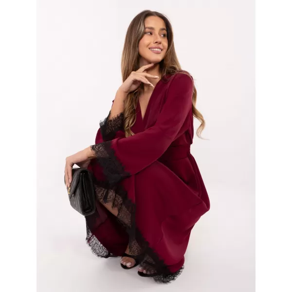  Dámské šaty ITALY MODA MI-SK-92477.18P BURGUNDY 
