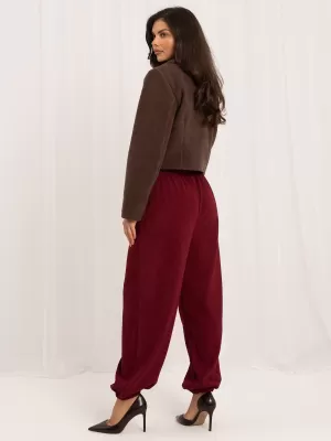 Dámské kalhoty ITALY MODA MI-SP-P72003H.70 BURGUNDY