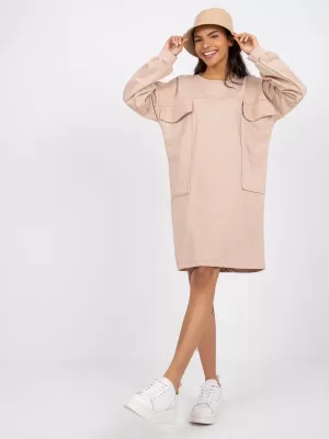Dámské šaty EX MODA EM-SK-717.33X BEIGE