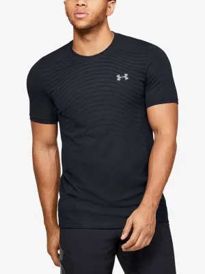 Pánské bezešvé triko UNDER ARMOUR SEAMLESS WAVE SS 1351450-001 ČERNÁ