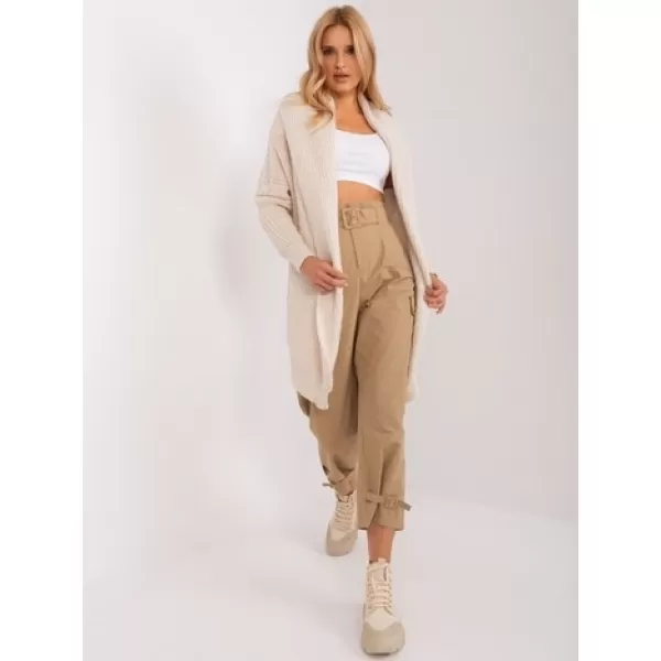  Dámský kardigan OCH BELLA TW-SW-BI-305.99P LIGHT BEIGE 