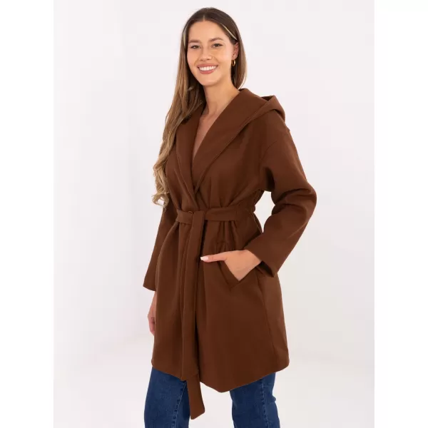  Dámský kabát RUE PARIS IT-PL-A9587.00 BROWN 