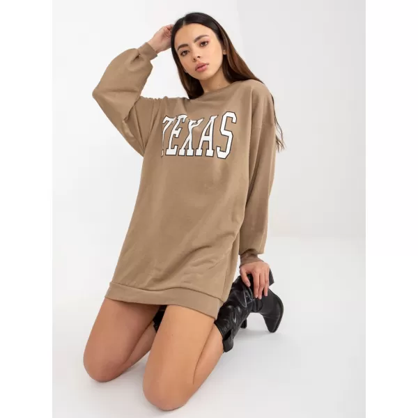  Dámská mikina EX MODA EM-BL-U719.82P DARK BEIGE 