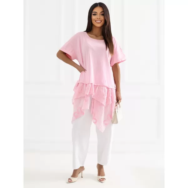  Dámské triko ITALY MODA IT-SK-81869.54 BRIGHT PINK 