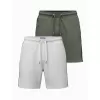 Pánský set kraťas OMBRE Z128 GREY MELANGE/OLIVE