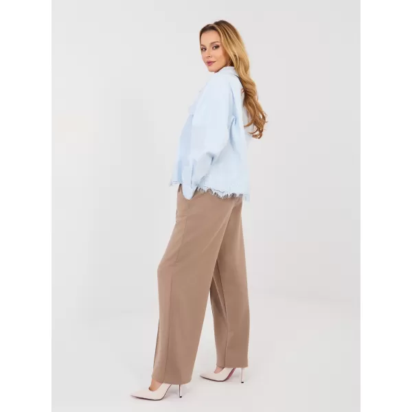  Dámské kalhoty RUE PARIS MI-SP-K104.14 DARK BEIGE 
