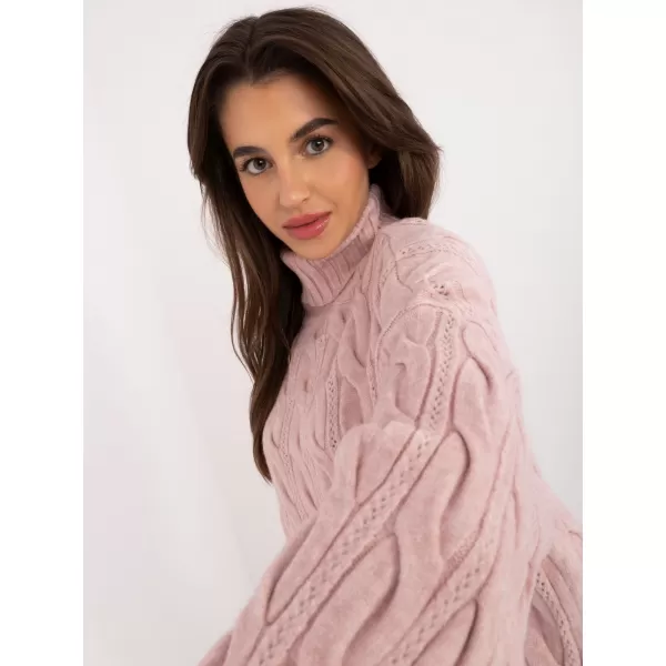  Dámský svetr WOOL FASHION ITALIA AT-SW-23445.00 BRIGHT PINK 