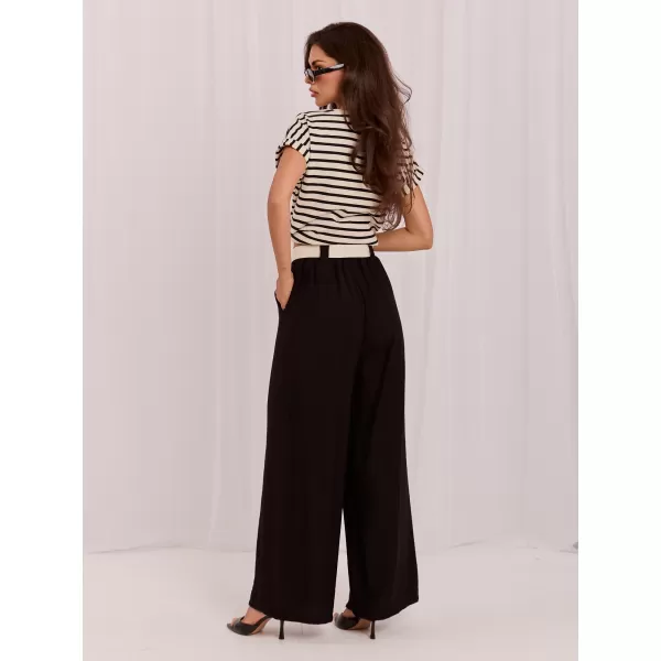  Dámské kalhoty RUE PARIS IT-SP-10358.16 BLACK 