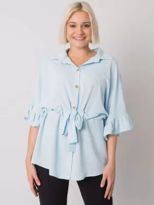 Dámská halenka RUE PARIS CHA-BZ-3576.25 LIGHT BLUE
