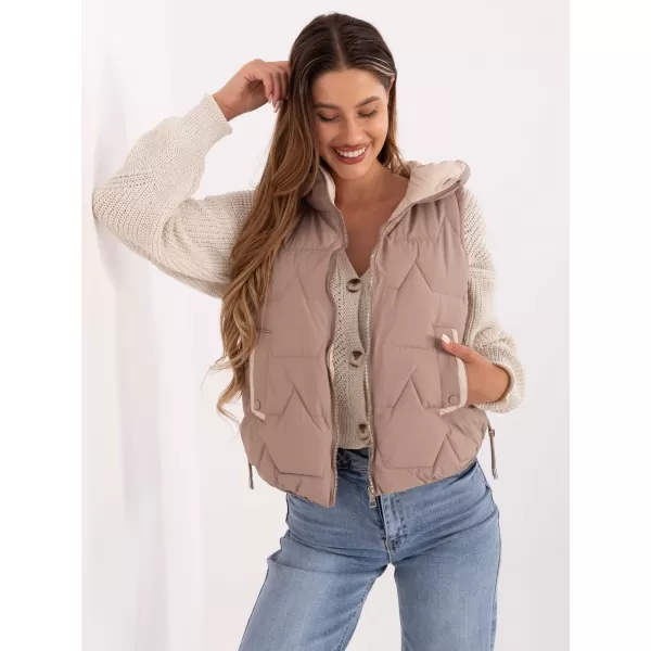  Dámská vesta FACTORY PRICE MBM-KZ-2502.27 DARK BEIGE 