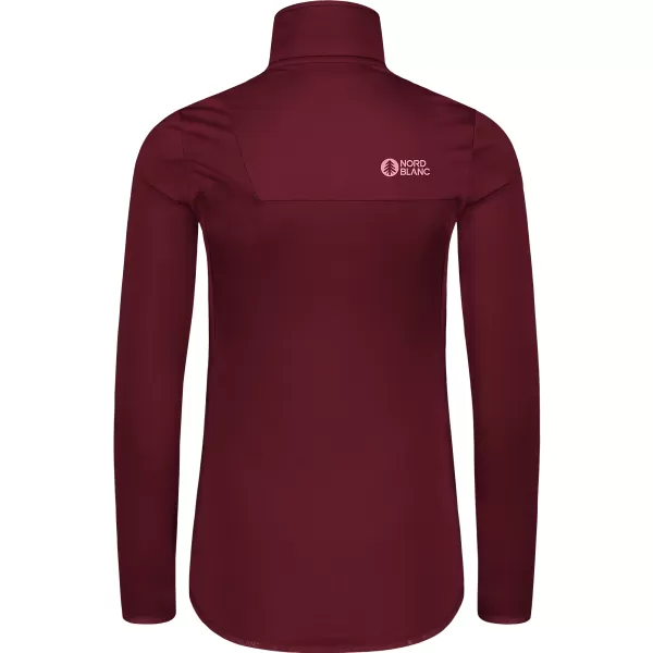  Dámská powerfleece mikina NORDBLANC CRISP NBSFL8338 VÍNOVÁ 