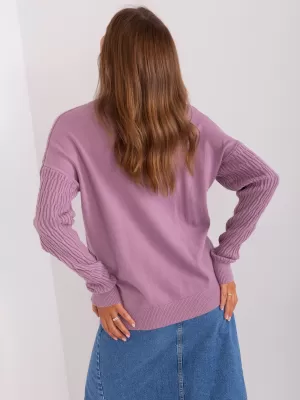 Dámský svetr WOOL FASHION ITALIA AT-SW-2338.14P BRIGHT PURPLE