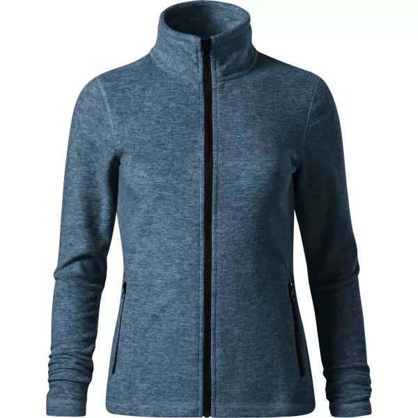  Dámská micro fleece mikina MALFINI FACTOR 853 TMAVÝ DENIM MELÍR 