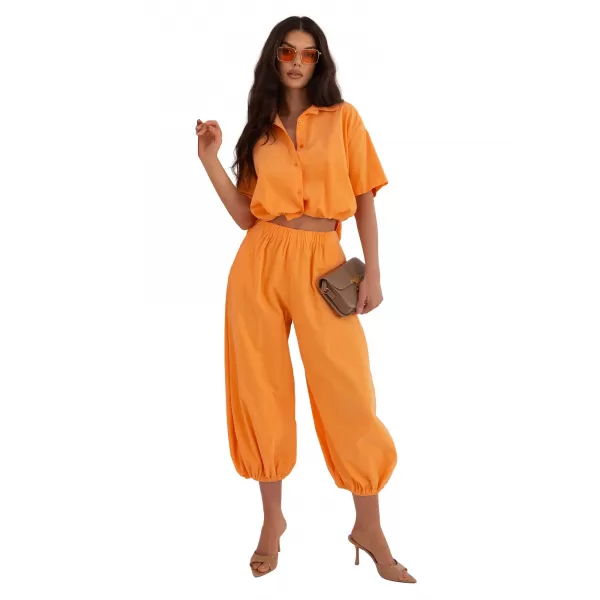  Dámské kalhoty ITALY MODA IT-SP-FL10309-1.02 BRIGHT ORANGE 