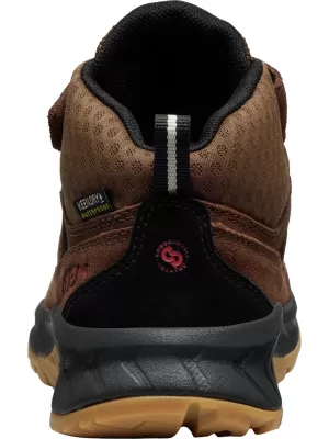 Dětské kotníkové boty KEEN HIGHTRAIL MID WP CHILDREN DARK EARTH/GARNET