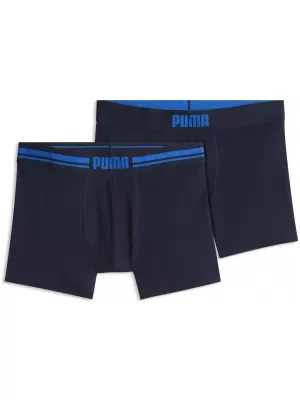 Pánské boxerky PUMA MEN EVERYDAY PLACED LOGO BOXER 2P 93847619 NAVY/BLUE