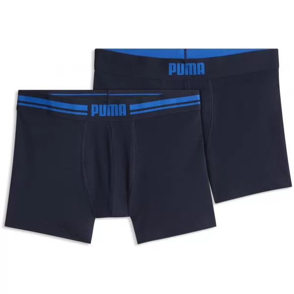  Pánské boxerky PUMA MEN EVERYDAY PLACED LOGO BOXER 2P 93847619 NAVY/BLUE 