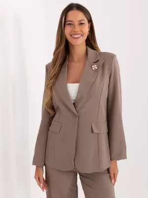 Dámské sako RUE PARIS IT-MA-FL8391.87 DARK BEIGE