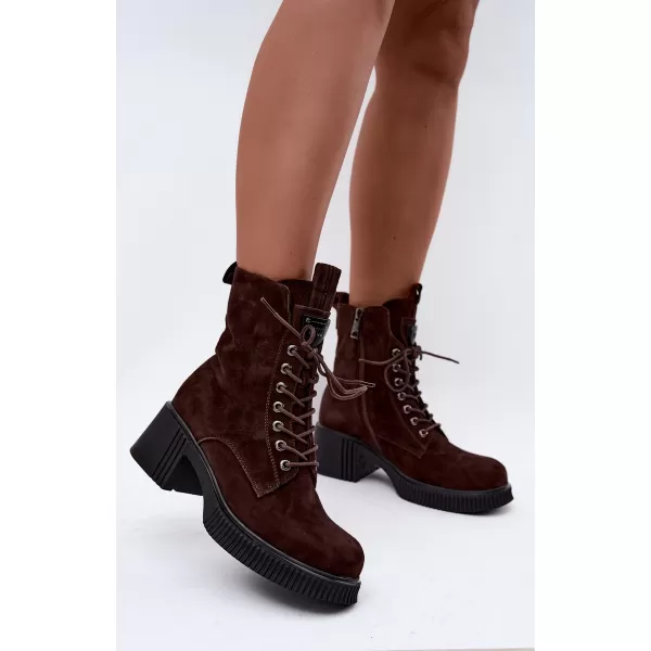  Dámské kotníkové boty VINCEZA 67009 BROWN 