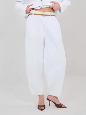 Dámské kalhoty RUE PARIS IT-SP-FL9665.78 WHITE