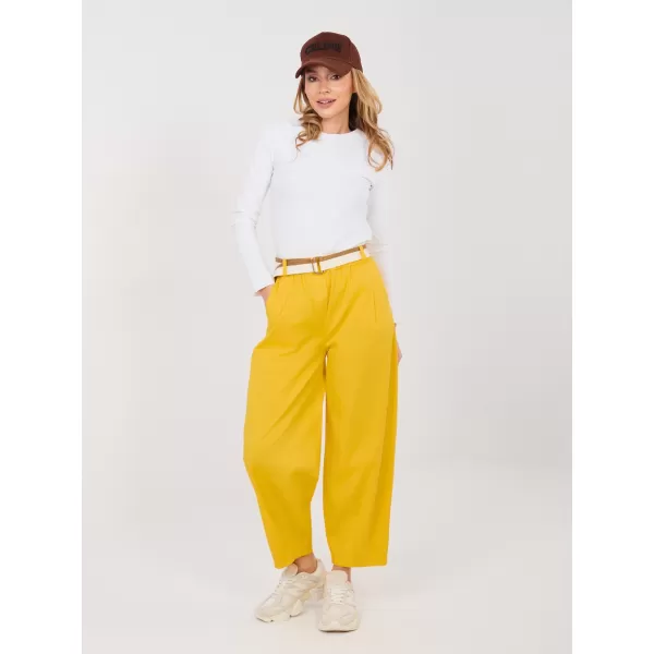 Dámské kalhoty ITALY MODA IT-SP-FL10125.80 YELLOW 