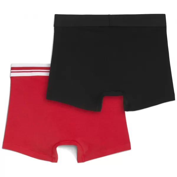  Pánské boxerky PUMA MEN EVERYDAY PLACED LOGO BOXER 2P 93847605 RED/BLACK 