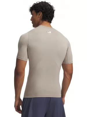 Pánské triko UNDER ARMOUR HG ARMOUR COMP SS 1361518-203 HNĚDÁ