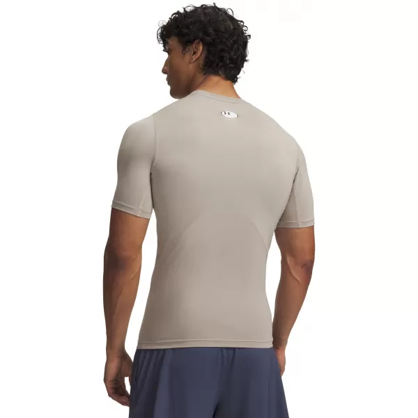  Pánské triko UNDER ARMOUR HG ARMOUR COMP SS 1361518-203 HNĚDÁ 