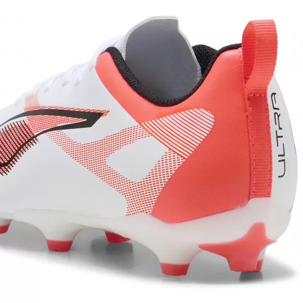  Dětské kopačky PUMA ULTRA 5 PLAY FG/AG JR 108170-01 WHITE/BLACK/GLOWING RED 