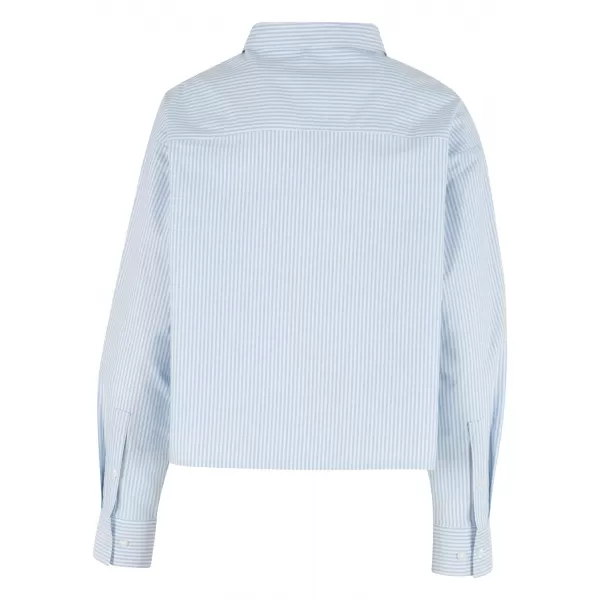  Dámská košile URBAN CLASSICS TB8171 LIGHT HORIZON BLUE/WHITE 
