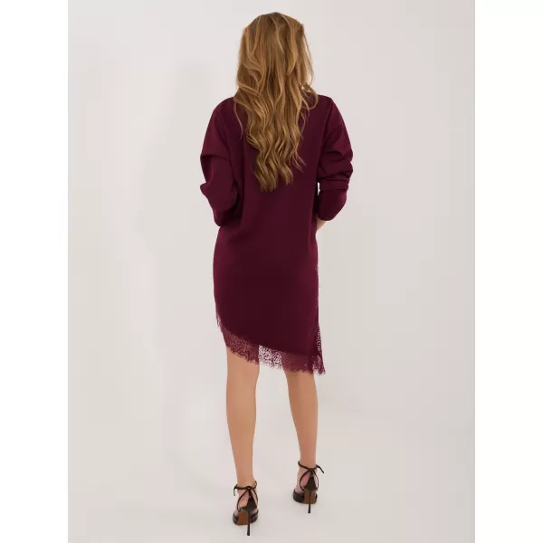  Dámské šaty OCH BELLA TW-SK-BI-24376.31 BURGUNDY 