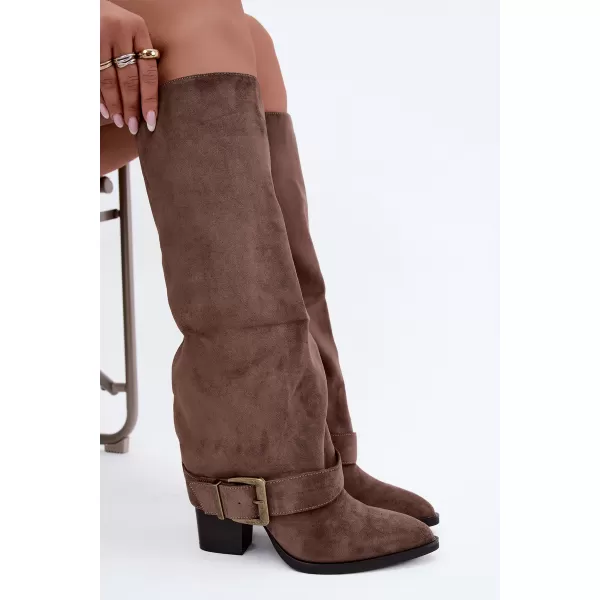  Dámské kozačky BOTO MM-40 KHAKI 