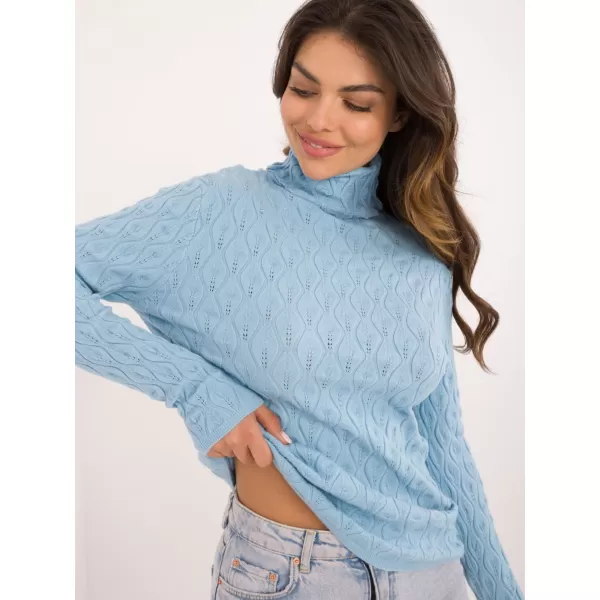  Dámský svetr WOOL FASHION ITALIA AT-SW-2334-2.61 LIGHT BLUE 