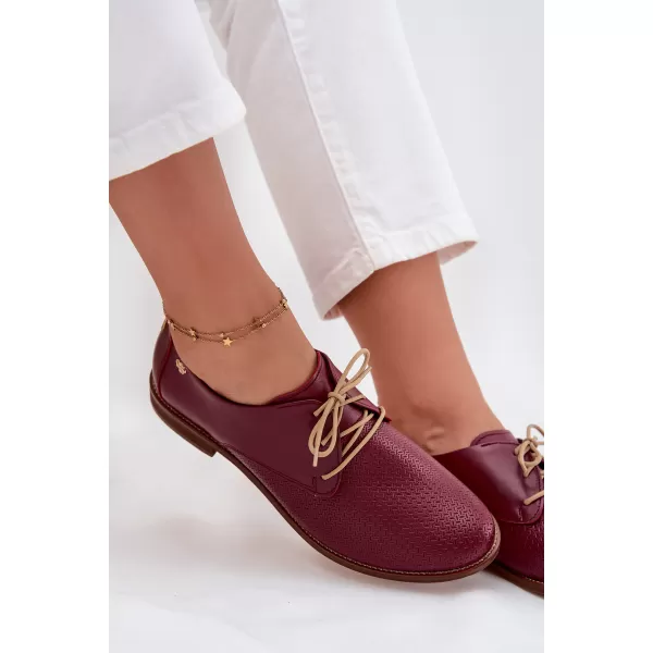  Dámské polobotky ZAZOO 4238/CHIARETTO/M RED 