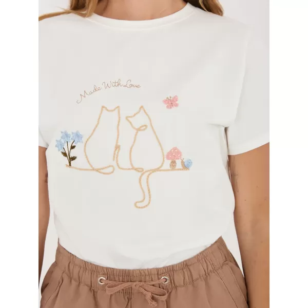  Dámské tričko ITALY MODA IR-TS-R2766.60 ECRU 