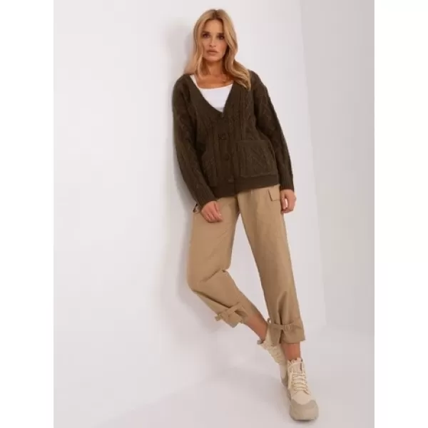  Dámský svetr WOOL FASHION ITALIA AT-SW-2358.31 KHAKI 