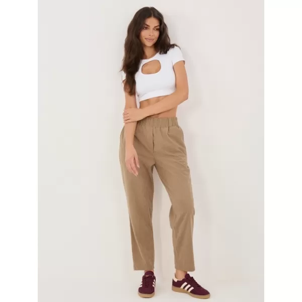  Dámské kalhoty RUE PARIS RV-SP-A1311.60 DARK BEIGE 