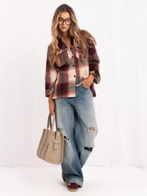 Dámská košile ITALY MODA IR-KS-YY102.66 BURGUNDY