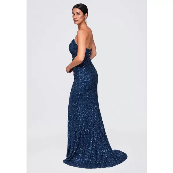  Dámské šaty LARICA LA-OM-DLR448 NAVY BLUE 