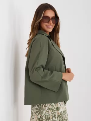 Dámský kabát RUE PARIS IT-KR-FL8897KSM.00 KHAKI