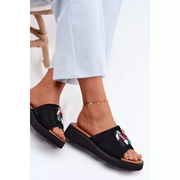  Dámské pantofle VINCEZA 66942 BLACK 