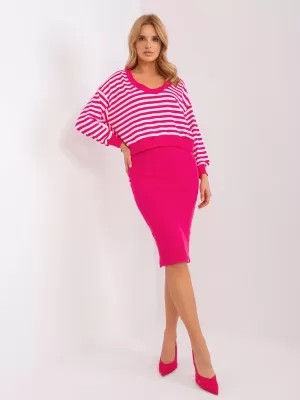 Dámský set MY RED LIPS EM-KMPL-819.41P FUCHSIA