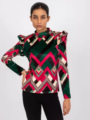 Dámská halenka ITALY MODA DHJ-BZ-6533C-1.81P DARK GREEN