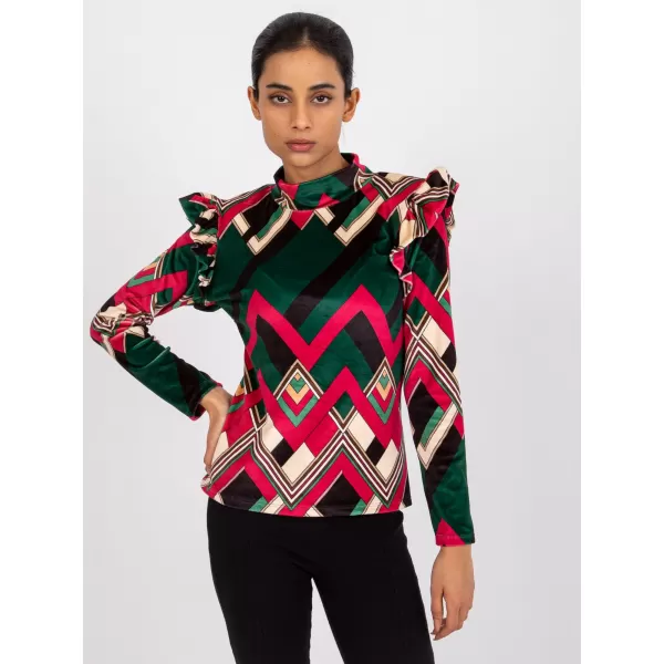  Dámská halenka ITALY MODA DHJ-BZ-6533C-1.81P DARK GREEN 