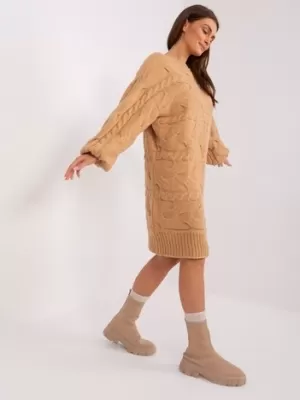 Dámský svetr WOOL FASHION ITALIA AT-SW-2367.76P CAMEL