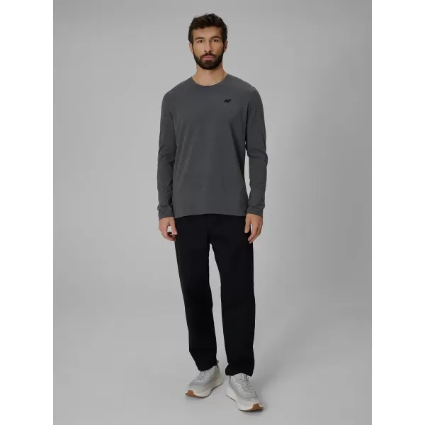  Pánské triko s dlouhým rukávem 4F 4FWMM00TLONM611 DARK GREY MELANGE 