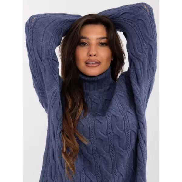  Dámský svetr WOOL FASHION ITALIA AT-SW-23445.00 DARK BLUE 