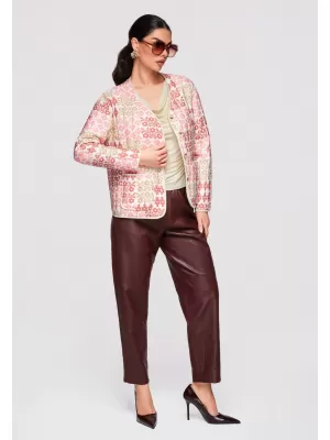 Dámská bunda LARICA OW-JALP-0126 ROSE/BEIGE