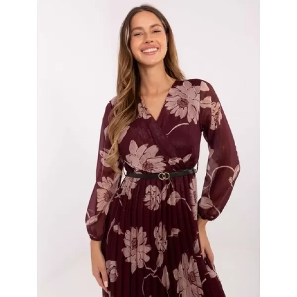  Dámské šaty ITALY MODA IT-SK-10536.18P BURGUNDY 