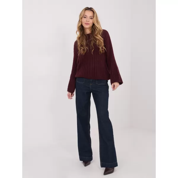  Dámský svetr ITALY MODA MI-SW-1215.97 BURGUNDY 